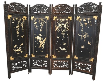 Four Panel Chinese Screen
