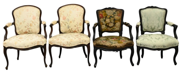 Four Louis XV Style Chairs