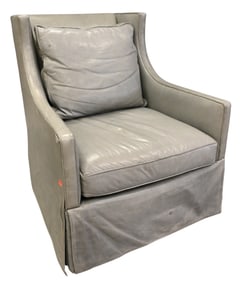 Lillian August Couture Leather Swivel Chair