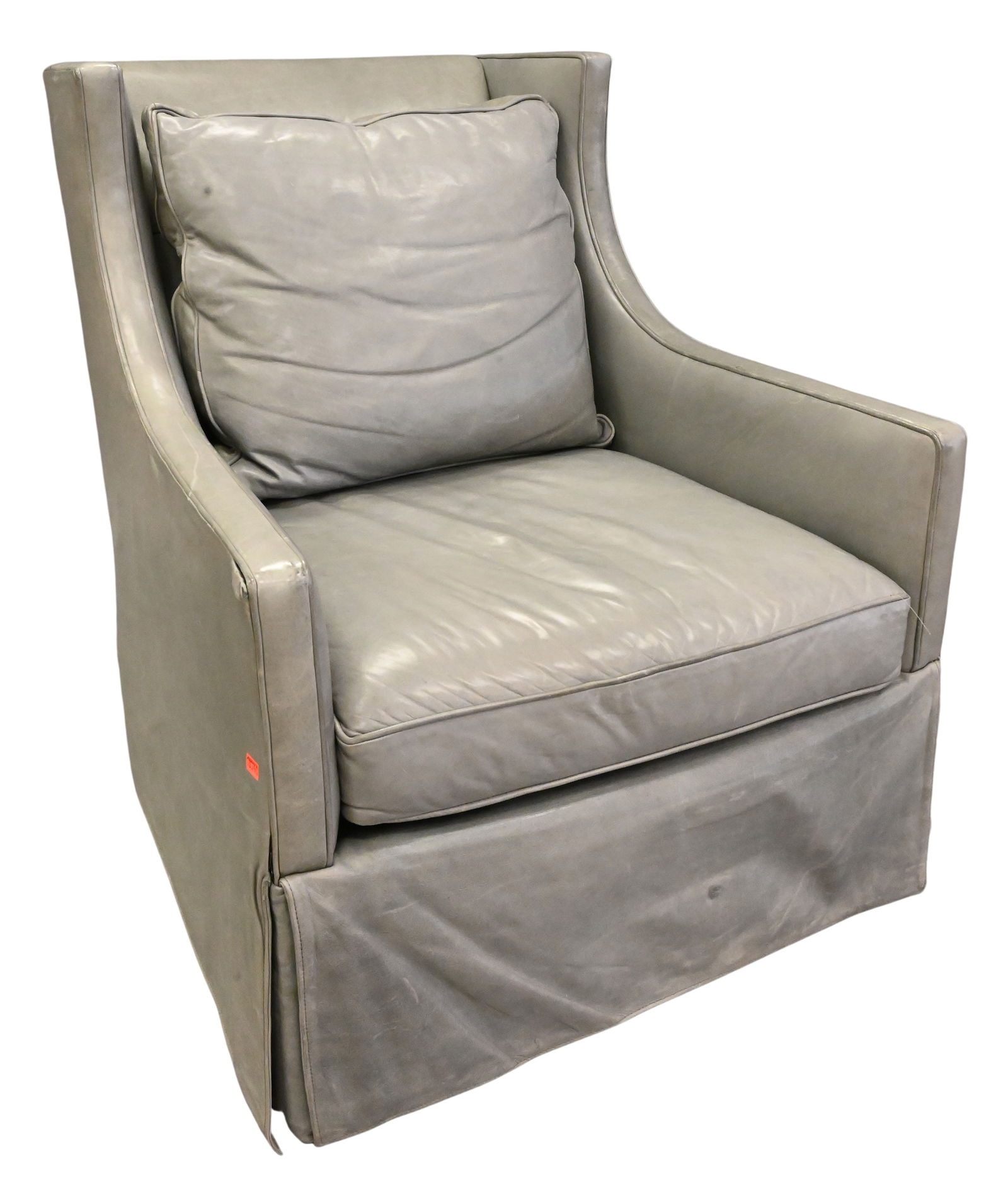Lillian August Couture Leather Swivel Chair (1 of 5)