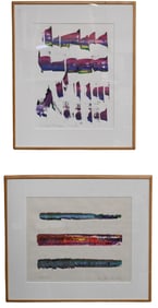 Set of Six Franklin Ross ("Bud") Drake (American 1929-2001) Framed Abstracts