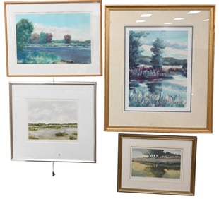 Group of Six Decorative Framed Landscapes