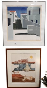 Group of Four Framed Decorative Pieces
