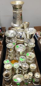 26 Piece Mercury Glass Group