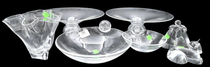 Seven Piece Steuben Crystal Group