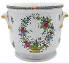 Large Herend Porcelain "Indian Basket" Cache Pot