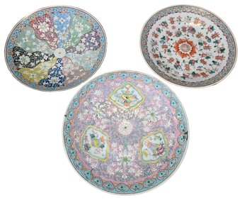 Three Chinese Porcelain Platters