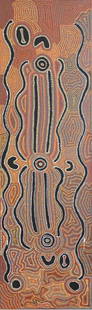 Two Aboriginal Australian Art Pieces: Two Aboriginal Australian Art Pieces to include Sheila Brown Napaljarri (Australian 1940-2003) and Amelia Napaljarri Brown (Australian B.1954) Woman Dreaming, Aboriginal dot painting 1996 Acrylic on c