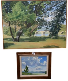Two Framed Contemporary Landscapes