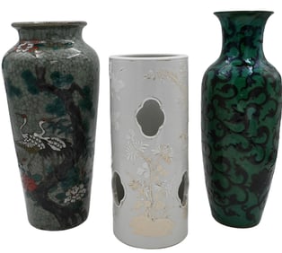 Three Chinese Porcelain Vases