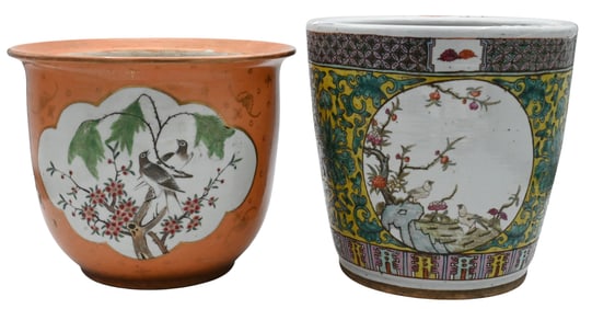 Two Chinese Porcelain Planters