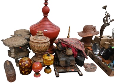 Grouping of East Asian Carved Pieces