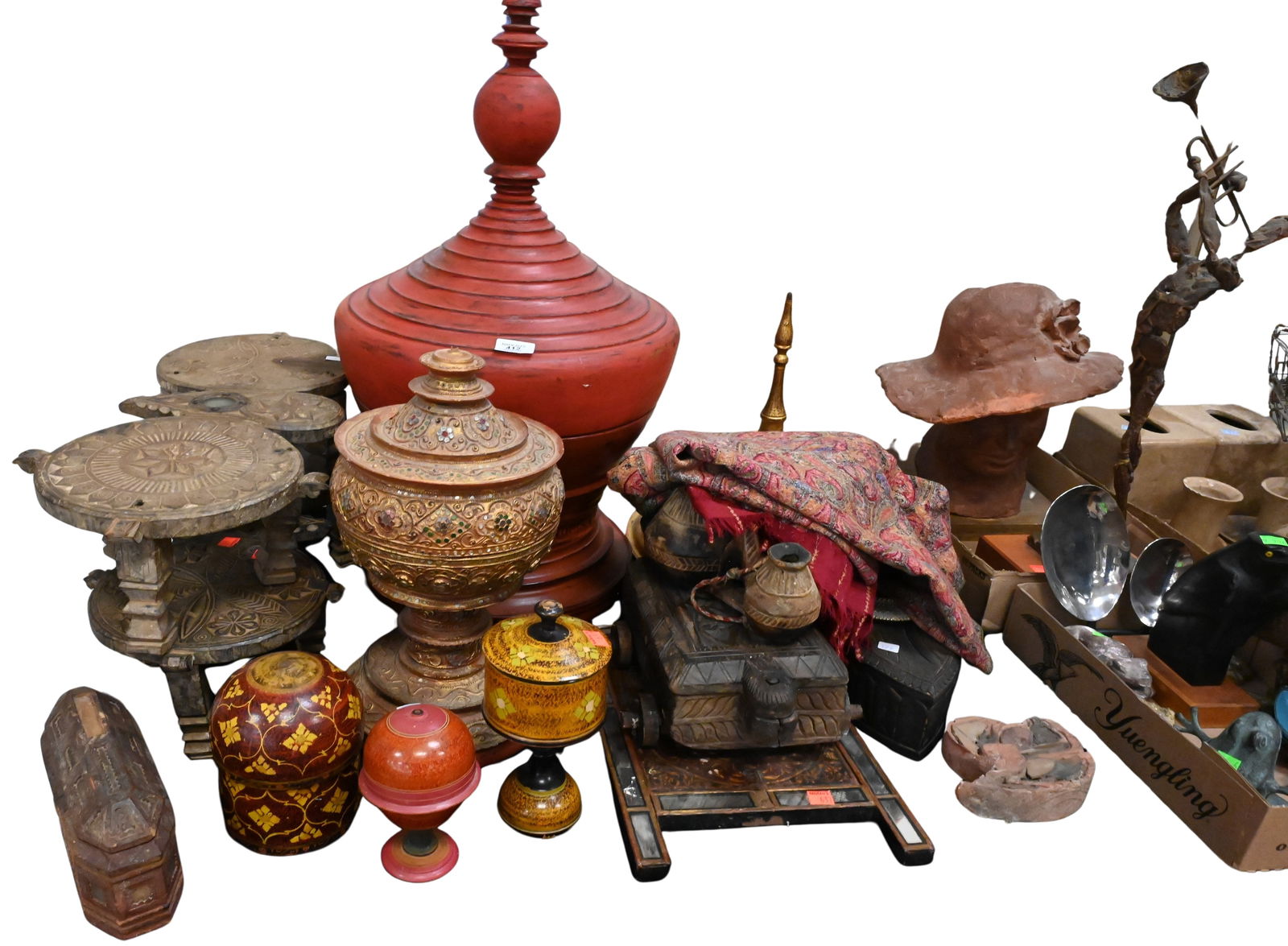 Grouping of East Asian Carved Pieces (1 of 6)