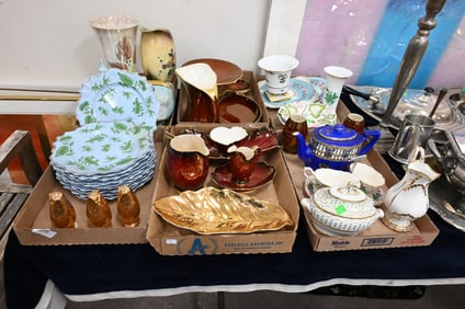 Five Box Lots of Mostly Porcelain Lusterware