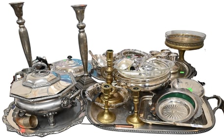 Large Grouping of Silver Plate