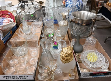 Six Box Lots of Miscellaneous Glassware