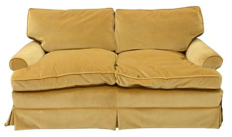 Velvet Upholstered Loveseat
