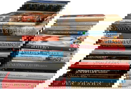 Large Grouping of Art and Travel Themed Coffee Table Books: Large Grouping of Art and Travel Themed Coffee Table Books to include topics on Andrew Wyeth, Leo Da Vinci, Chinese Art, National Gallery London, Pironisi, Egypt, etc.