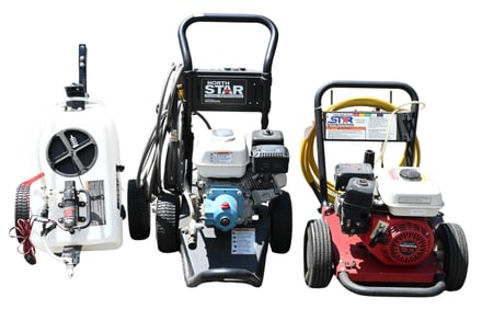 Three Power Washers