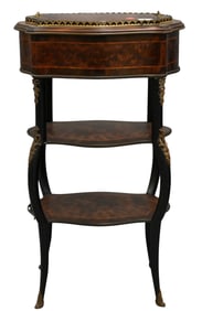 Napoleon III Inlaid Gilt-Metal Mounted Burl Walnut and Rosewood Jardiniere