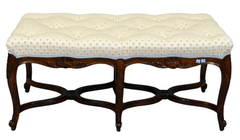 Louis XV Style Bench having Tufted Upholstery