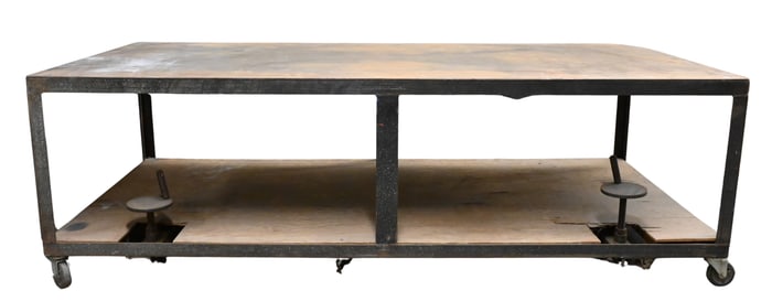 Large Metal Industrial Work / Shop Table
