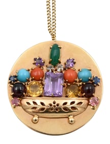 14K Yellow Gold Necklace and Pendant