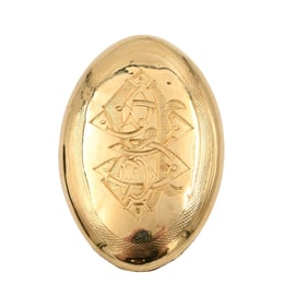 14K Yellow Gold Oval Locket