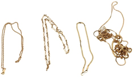 Three 14K Yellow Gold Necklaces