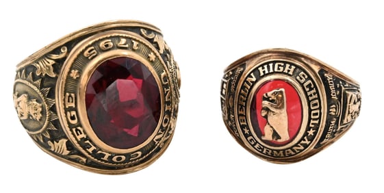 Two 10K Gold Class Rings