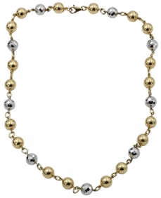 14K Yellow and White Gold Necklace