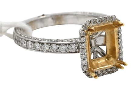 18K White Gold Engagement Setting
