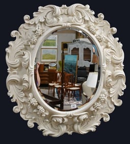 LaBarge Continental Style Oval Mirror