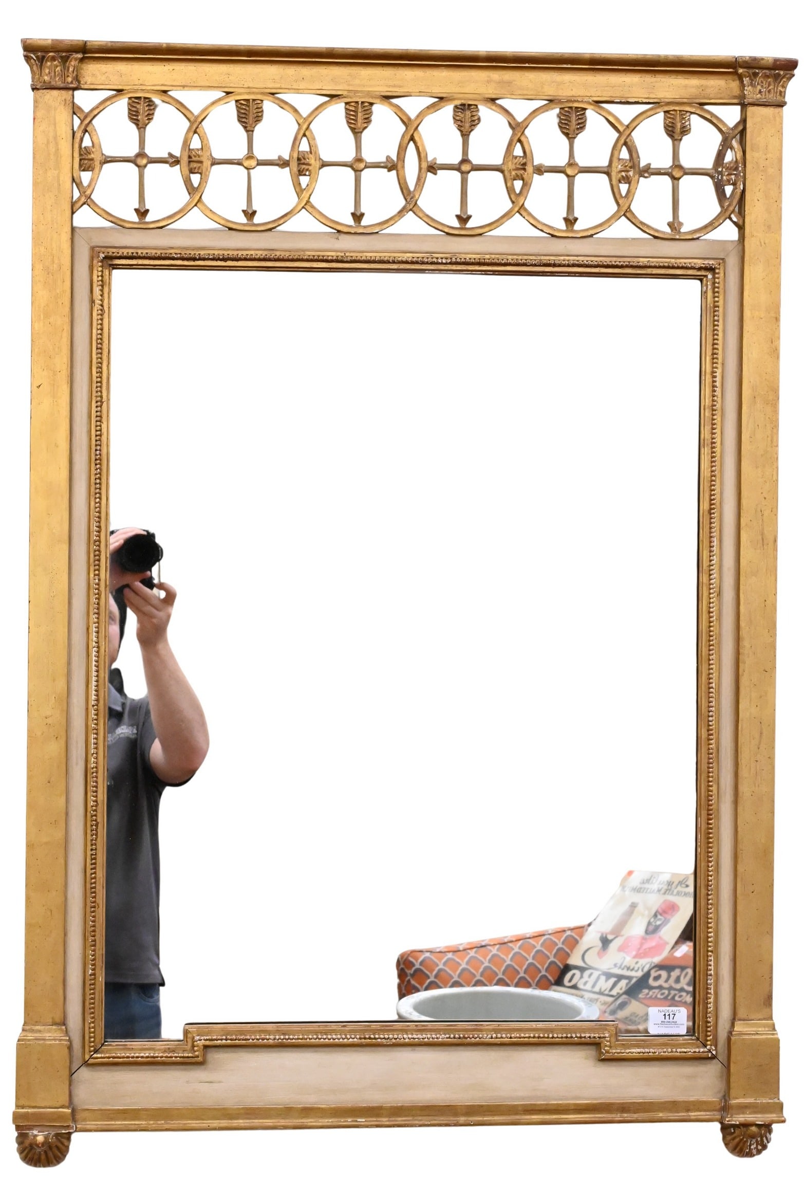 Italian Empire Style Giltwood Mirror (1 of 6)