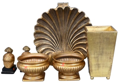 Six Piece Giltwood Grouping