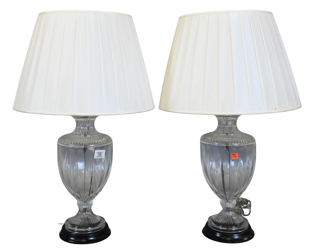 Pair of Paul Hansen Baccarat Style Crystal Table Lamps (1 of 4)