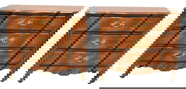 Pair of Wellington Hall Louis XV Style Diminutive Chests: Pair of Wellington Hall Louis XV Style Diminutive Chests height 26 inches, top 17" x 30" Provenance: From a East Longmeadow, Massachusetts Estate