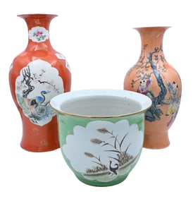 Three Chinese Porcelain Vases