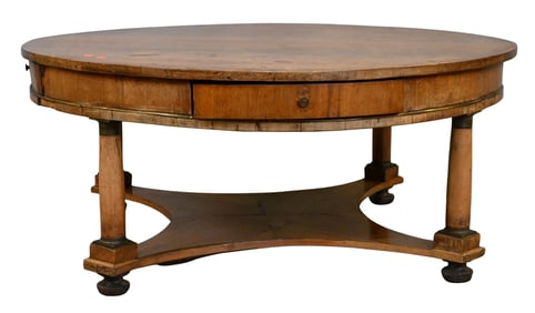 Neoclassical Continental Round Coffee Table