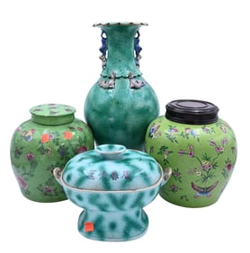 Four Chinese Porcelain Pieces