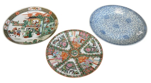 Three Chinese Porcelain Chargers