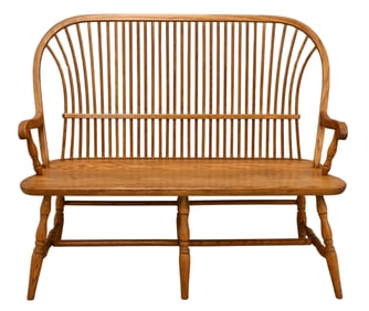 Windsor Style Oak Bench