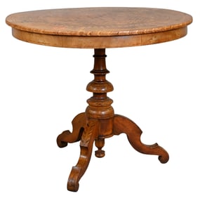 Continental Inlaid Round Center Table