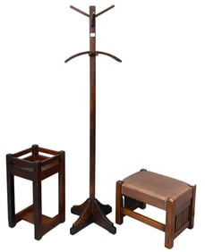 Three Piece Mission Oak Lot