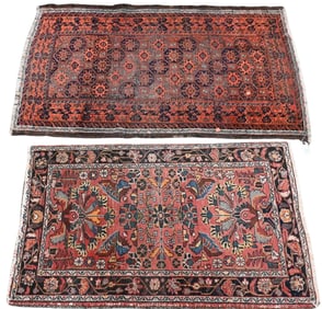 Five Oriental Throw Rugs