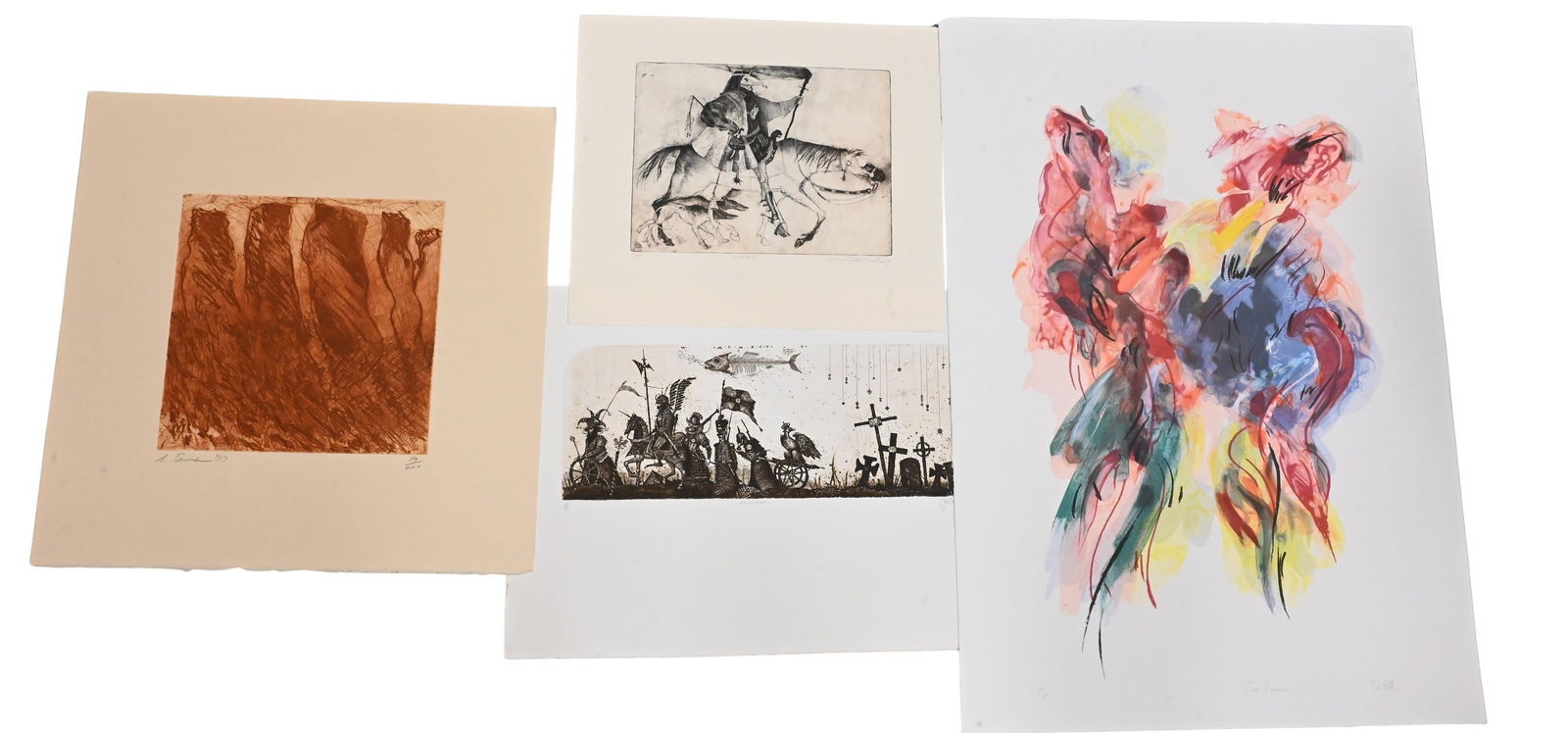 Group of Seven Contemporary Etchings (1 of 8)