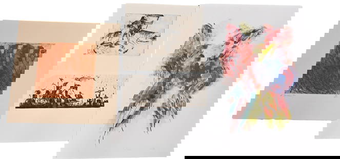 Group of Seven Contemporary Etchings: Group of Seven Contemporary Etchings to include Audrey Flack (American B.1931) "Une Bouchée D'Amour", 2013, Digitized drawing with silkscreen, edition 31/200, signed lower right, with original COA fr