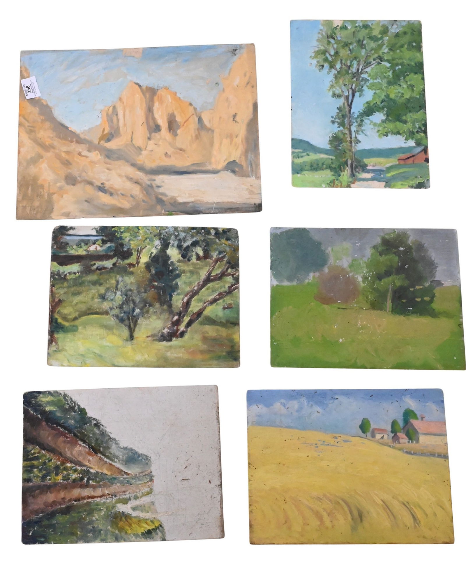 Six: Helen Savier DuMond (American 1872-1968) Landscape Studies (1 of 6)