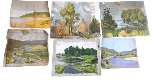 Six: Helen Savier DuMond (American 1872-1968) Landscape Studies