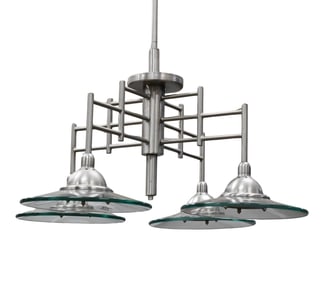 Brushed Nickel Modern Chandelier